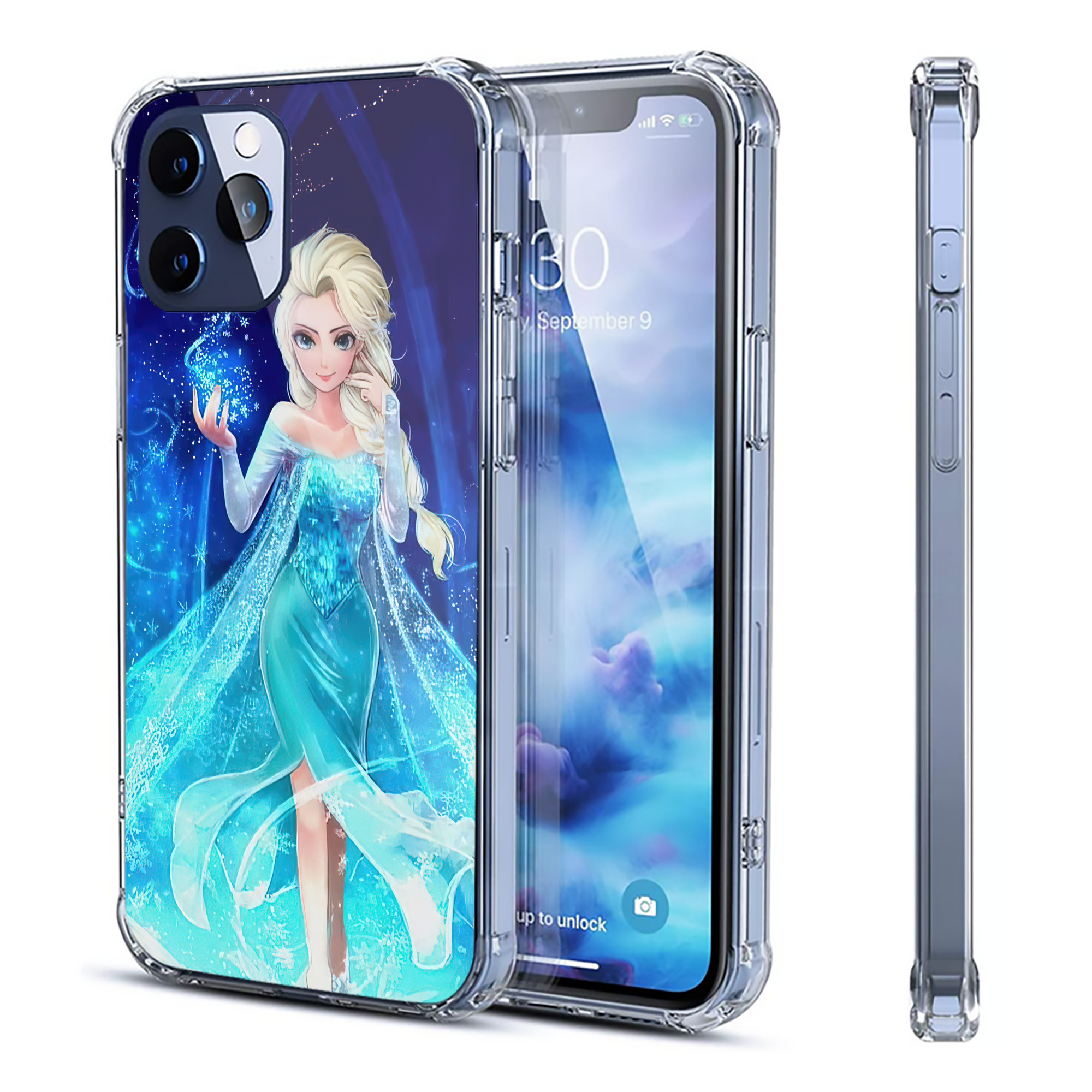 （画像用） アナと雪の女王 アンナ エルサ Frozen Anna Elsa 【iPhone 12シリーズ対応】透明スマホケース（クリアソフトケース）